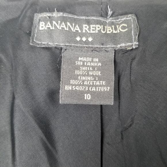 Banana Republic Gray Chevron Wool Lined Side Zip Size 10 - Picture 5 of 6